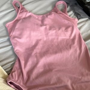 Pink built in Padded bra workout top